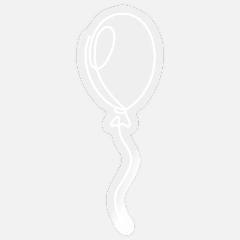 Balloon Sketch with String – Motif - Sticker size S (10 x 10 cm) - transparent glossy