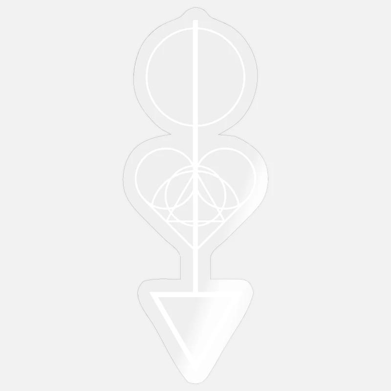 Geometric Arrow - Sticker size S (10 x 10 cm) - transparent glossy