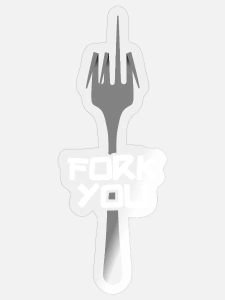 Ich gabel dich - Sticker Größe S (10 x 10 cm) - Transparent glänzend
