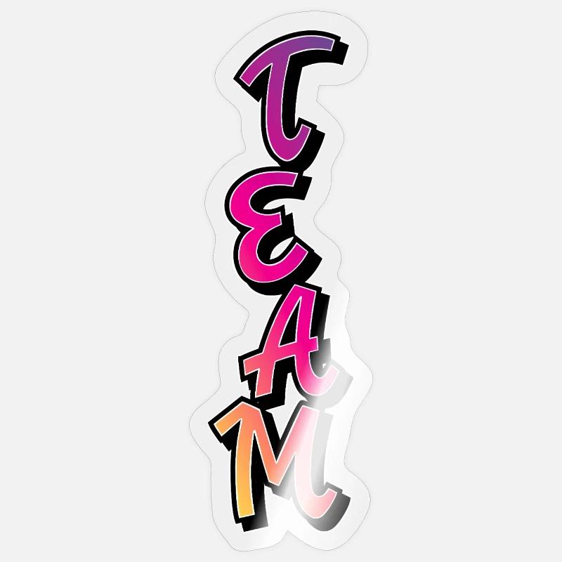 Équipe - Sticker taille S (10 x 10 cm) - brillant transparent