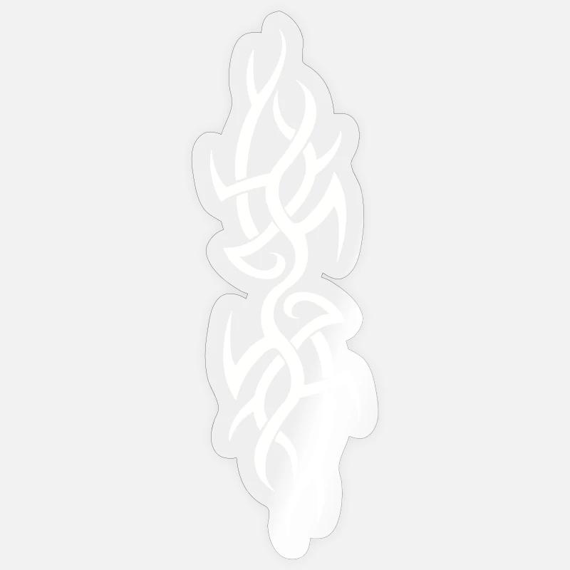 Flamme Tribale - Sticker taille S (10 x 10 cm) - brillant transparent