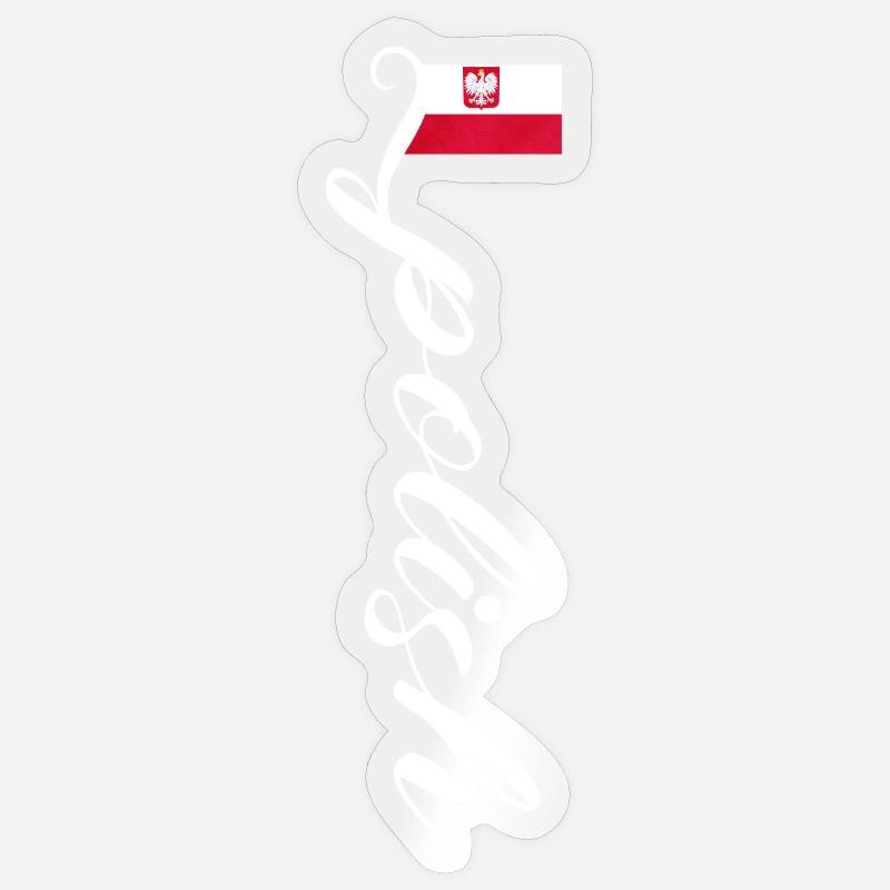 Pologne - Sticker taille S (10 x 10 cm) - brillant transparent