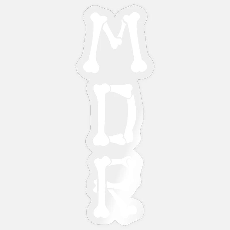 MORT DE RIRE !  - Sticker taille S (10 x 10 cm) - brillant transparent