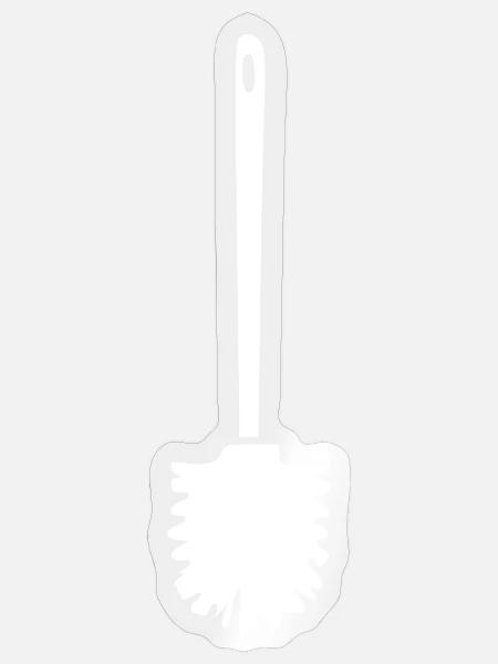 Klobürste Toilette Geschenk Einzug - Sticker Größe S (10 x 10 cm) - Transparent glänzend