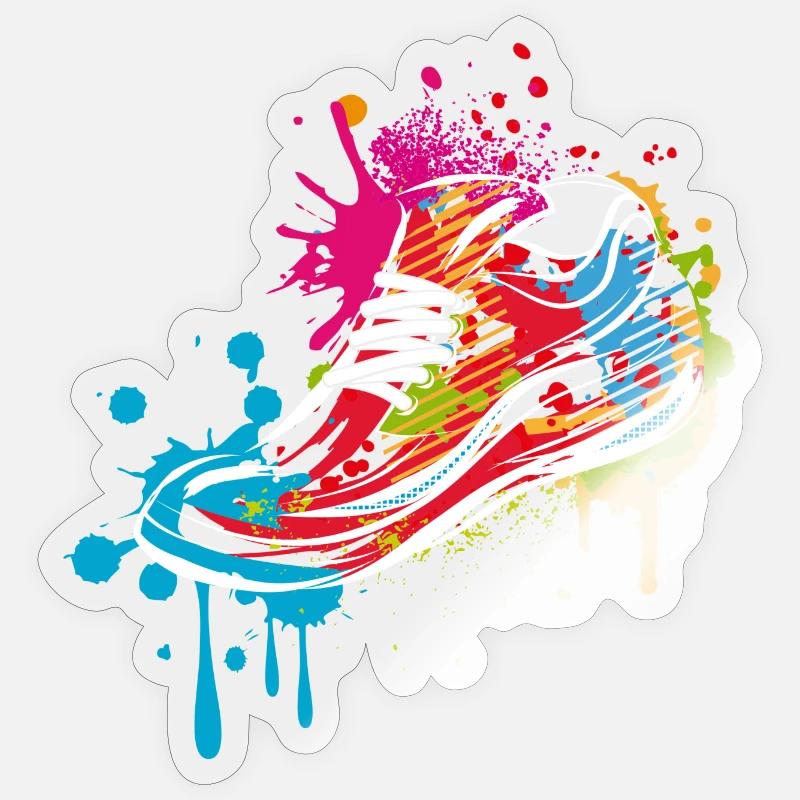 Sneaker Graffiti - Sticker size S (10 x 10 cm) - transparent glossy