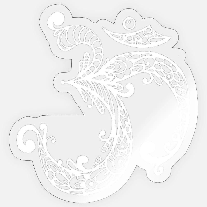 Signe Om - Sticker taille S (10 x 10 cm) - brillant transparent