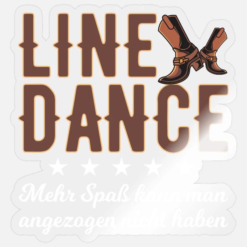 Linedance Spaß Sticker Größe S (10 x 10 cm)