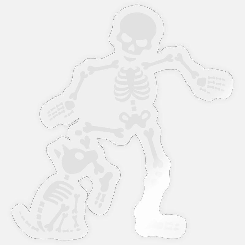 Dog like bones skeleton - Sticker Größe S (10 x 10 cm) - Transparent glänzend