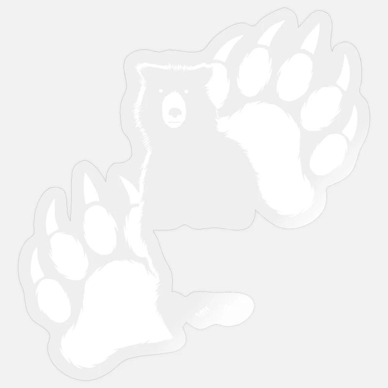 Grizzly Bear - Sticker size S (10 x 10 cm) - transparent glossy
