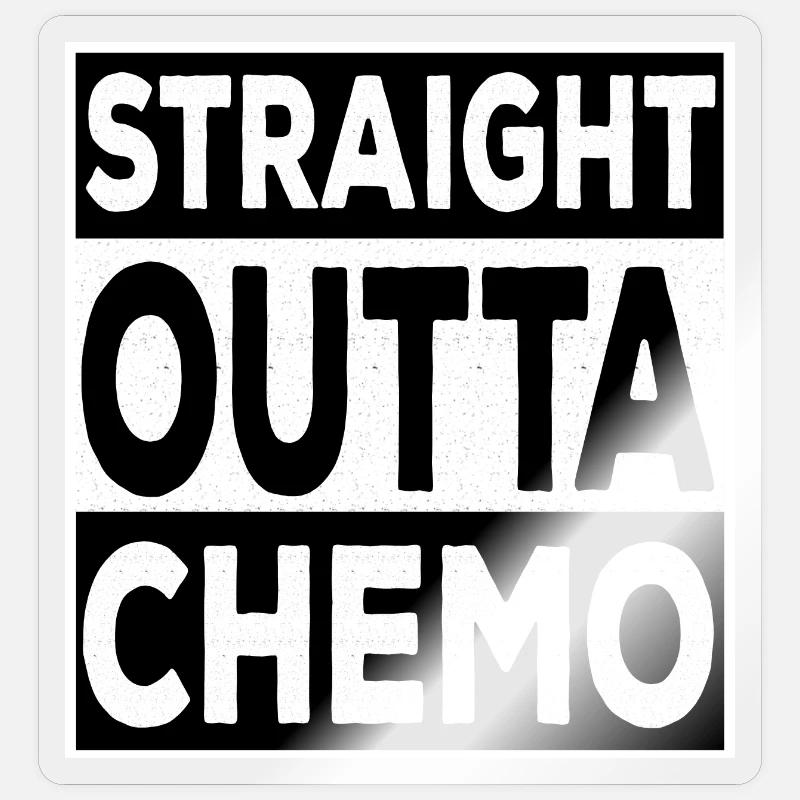 Chimio Straight Outta - Sticker taille S (10 x 10 cm) - brillant transparent