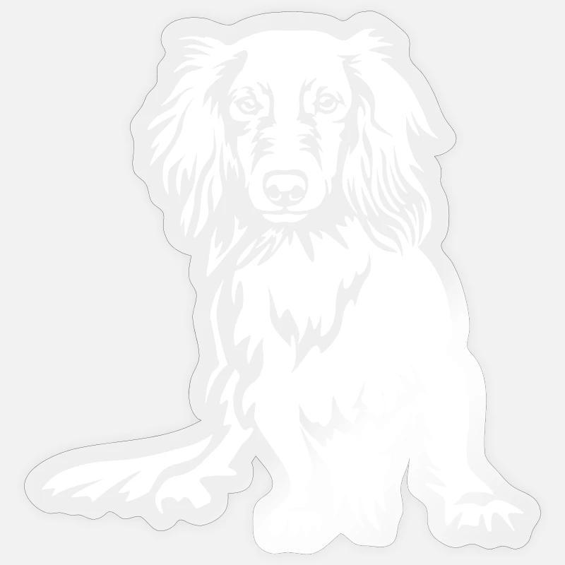 Dachshund "Black Edition" - Sticker size S (10 x 10 cm) - transparent glossy