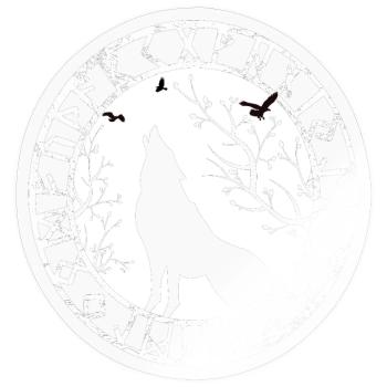Norse mythology Viking Fenriswolf asgard - Sticker size S (10 x 10 cm) - transparent glossy - Front