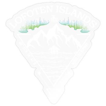 Lofoten Islands - Norway - Sticker Größe S (10 x 10 cm) - Transparent glänzend - Vorne