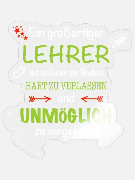 Ein großartiger Lehrer... - Sticker Größe S (10 x 10 cm) - Transparent glänzend