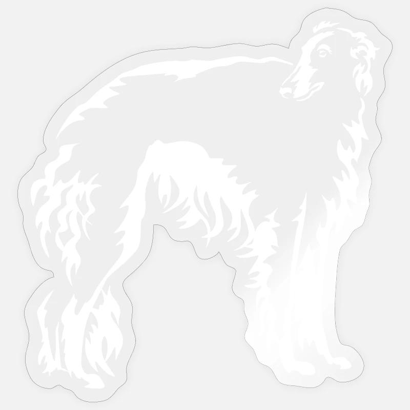 Barsoi « Édition Noire » - Sticker taille S (10 x 10 cm) - brillant transparent
