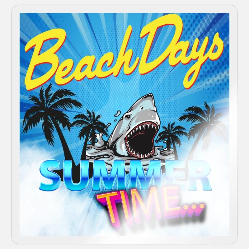 Sommerzeit - Sticker Größe S (10 x 10 cm) - Transparent glänzend
