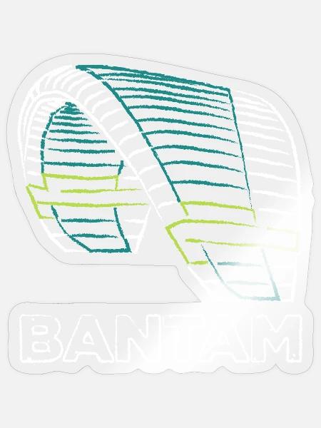Bantam Nova Paraglider - Sticker Größe S (10 x 10 cm) - Transparent glänzend