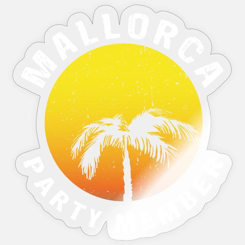 MALLORCA PARTY MEMBERS - Sticker size S (10 x 10 cm) - transparent glossy