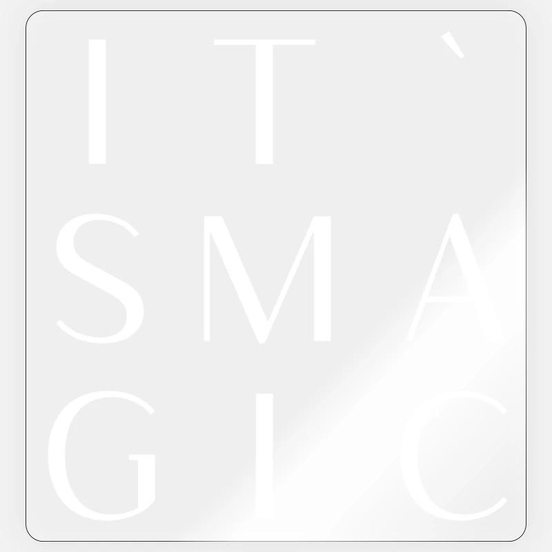 It is Magic white letter Sticker size S (10 x 10 cm)