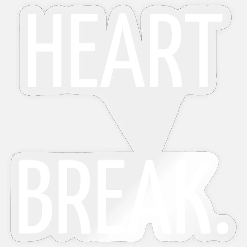 Heart break - Sticker size S (10 x 10 cm) - transparent glossy
