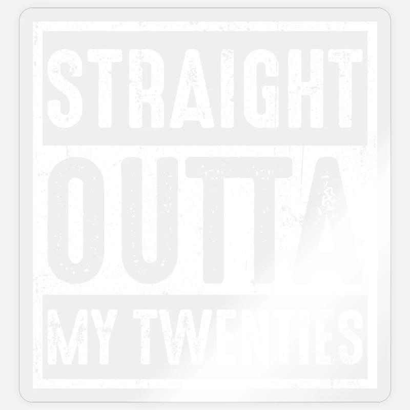 Direkt aus meinen Zwanzigern Sticker Größe S (10 x 10 cm)