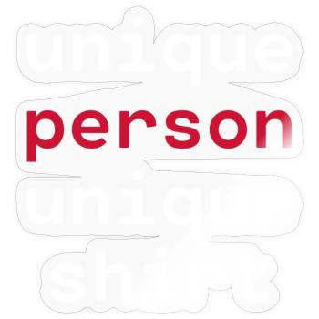 Außergewöhnliche Person - Sticker Größe S (10 x 10 cm) - Transparent glänzend - Vorne