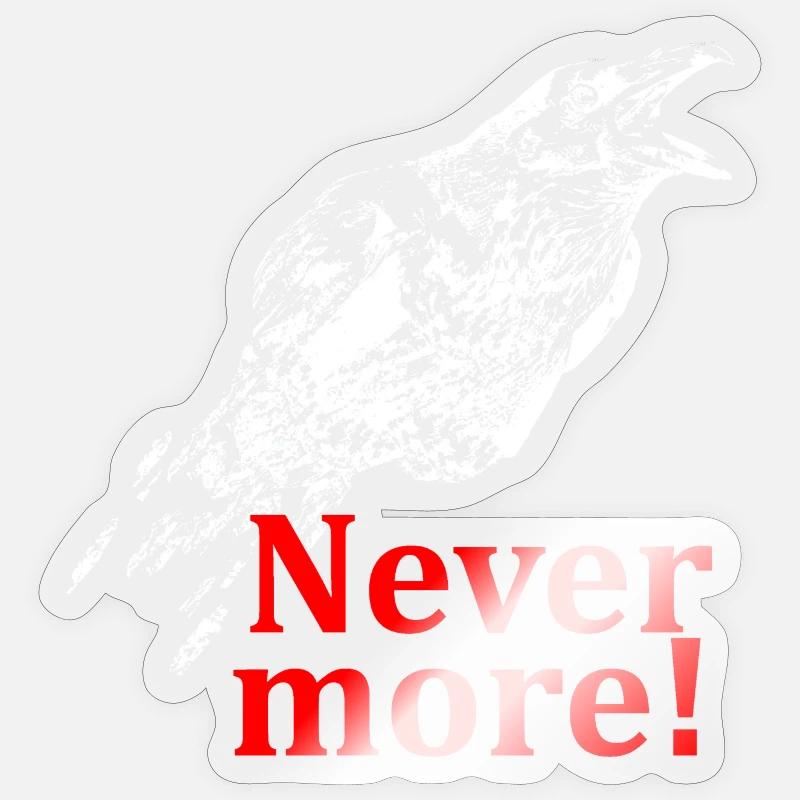 The Raven - Nevermore! - Sticker size S (10 x 10 cm) - transparent glossy