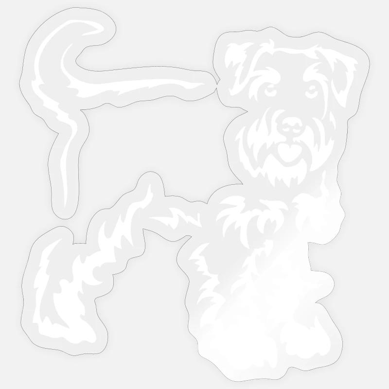 Schnauzer "Black Edition" - Sticker size S (10 x 10 cm) - transparent glossy