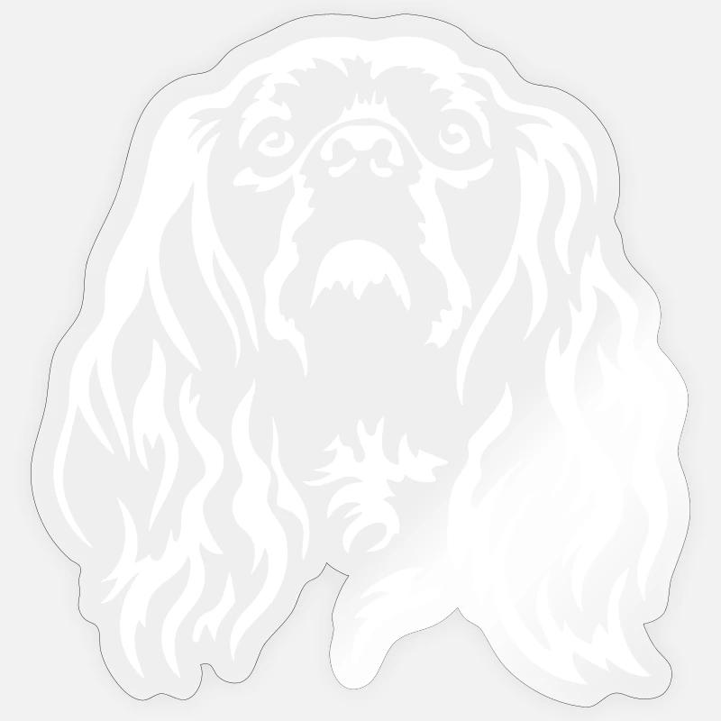 American Cocker SpanielHead « Black Edition » Sticker taille S (10 x 10 cm)