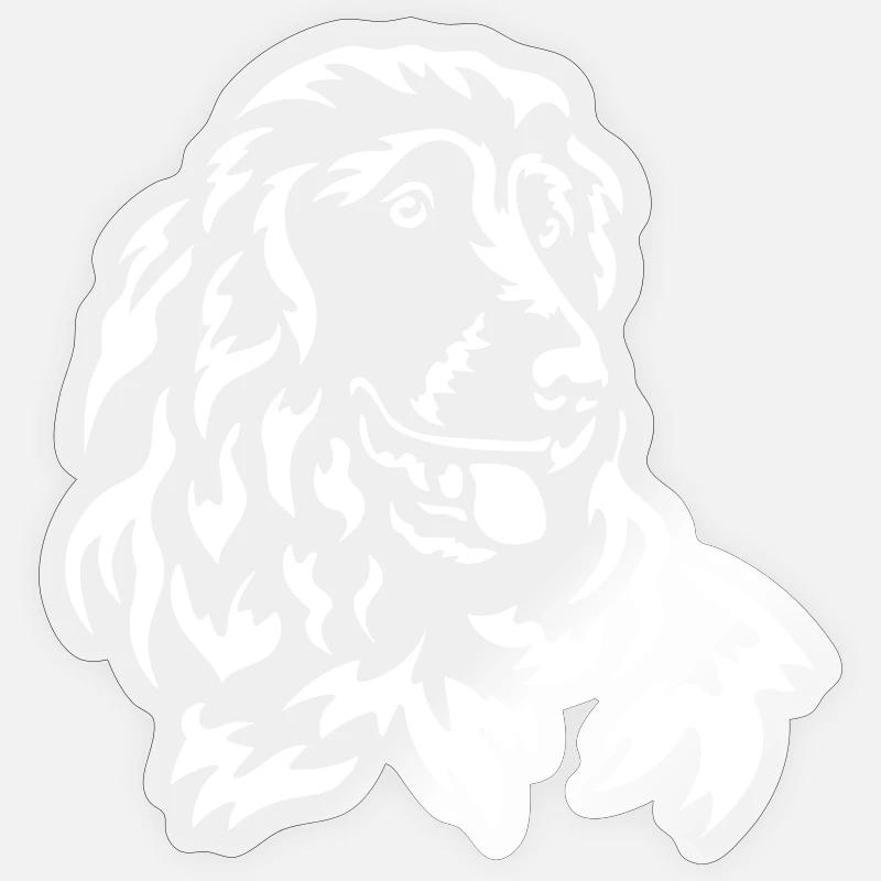 Cocker Spaniel Head « Black Edition » Sticker taille S (10 x 10 cm)