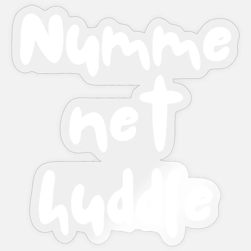 Numme net Huddle - Sticker Größe S (10 x 10 cm) - Transparent glänzend