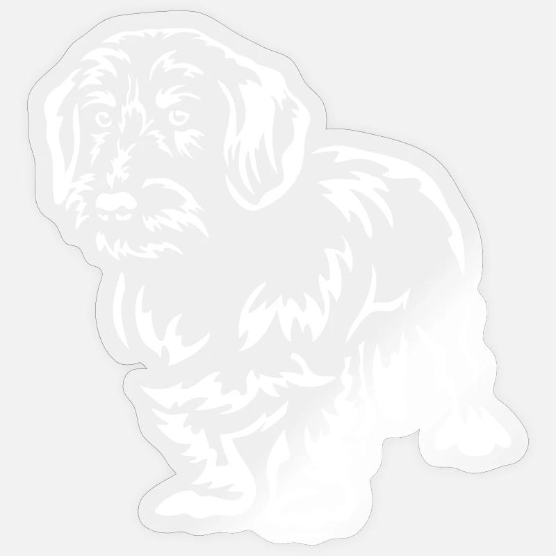 Teckel « Édition Noire » - Sticker taille S (10 x 10 cm) - brillant transparent