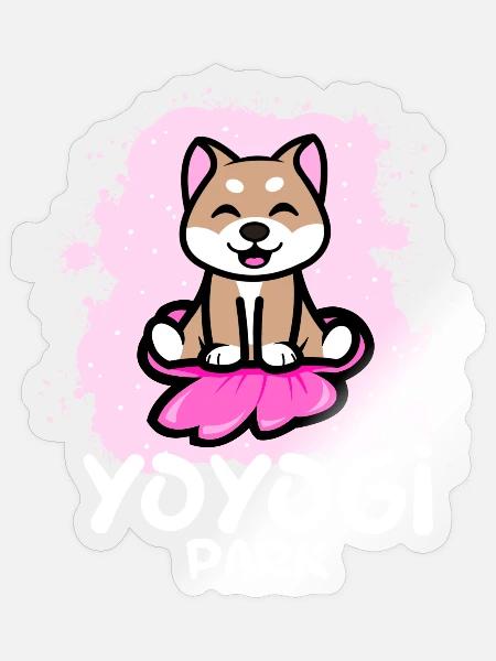 Shiba Inu X Tokio - Sticker Größe S (10 x 10 cm) - Transparent glänzend