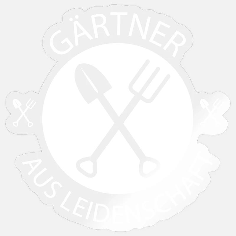gardener garden nature spade fork tools work Sticker size S (10 x 10 cm)