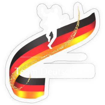 Dance, Team Deutschland, Tänzer Team, Tanzen - Sticker Größe S (10 x 10 cm) - Transparent glänzend - Vorne