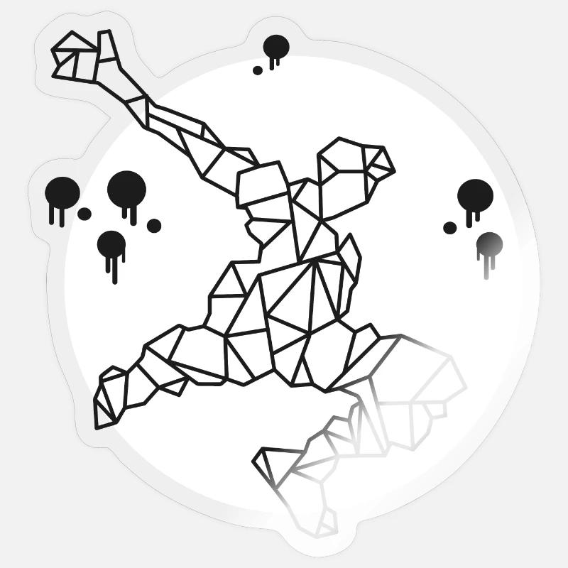 Sport - blanc - Sticker taille S (10 x 10 cm) - brillant transparent
