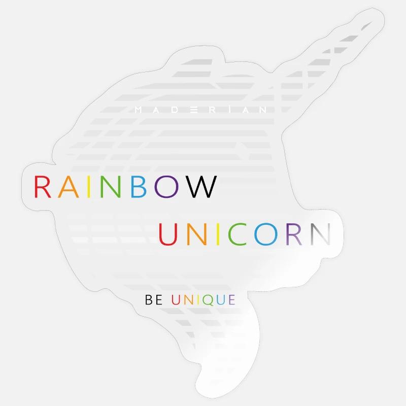 Unicorn - Grau Sticker Größe S (10 x 10 cm)