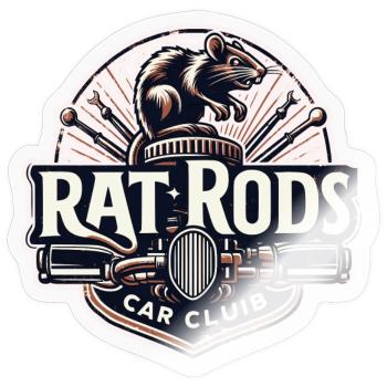 Ratsking Ratlook Shirt – Rustic Custom Style - Sticker size S (10 x 10 cm) - transparent glossy - Front