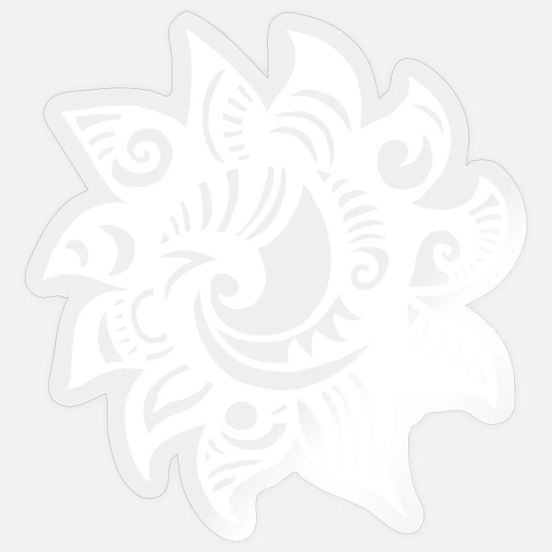 Strange White Sun - Sticker size S (10 x 10 cm) - transparent glossy