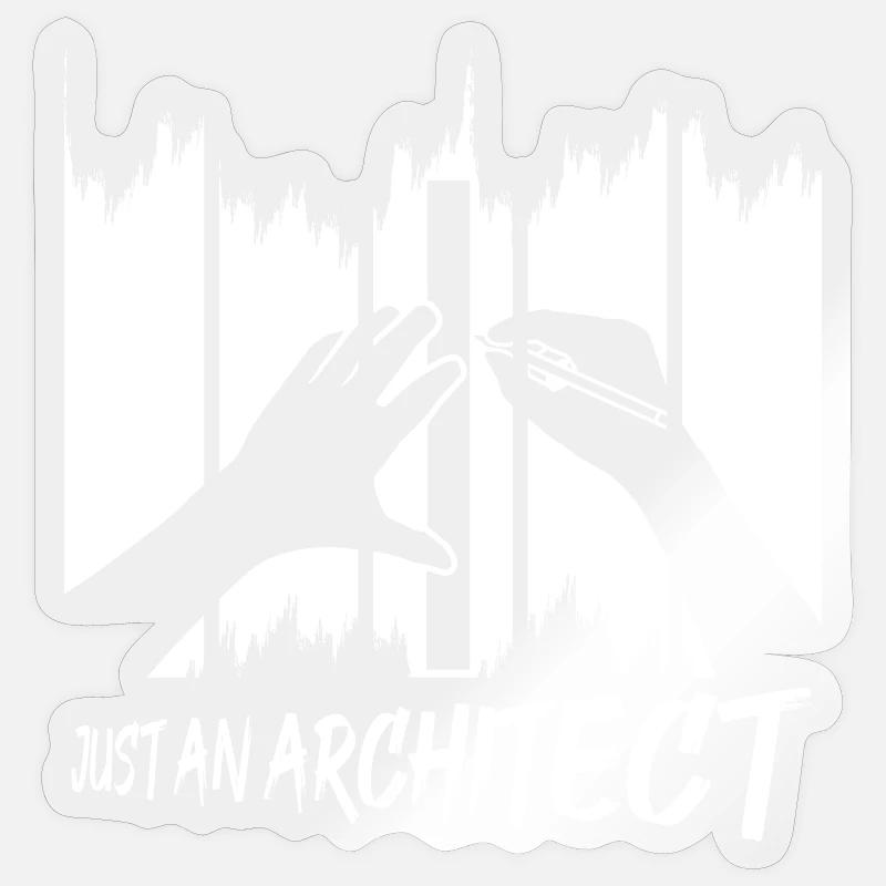 Only one architect - Sticker size S (10 x 10 cm) - transparent glossy