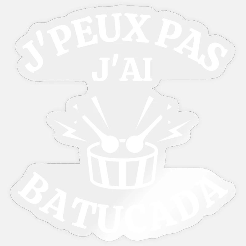 Batucada, percussion, samba Sticker size S (10 x 10 cm)