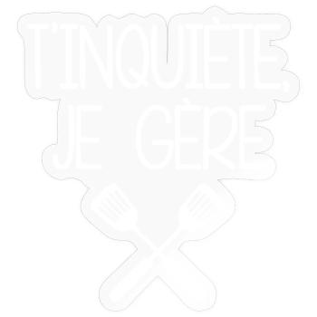 Besserer Humor – "Keine Sorge, ich schaffe das" - Sticker Größe S (10 x 10 cm) - Transparent glänzend - Vorne