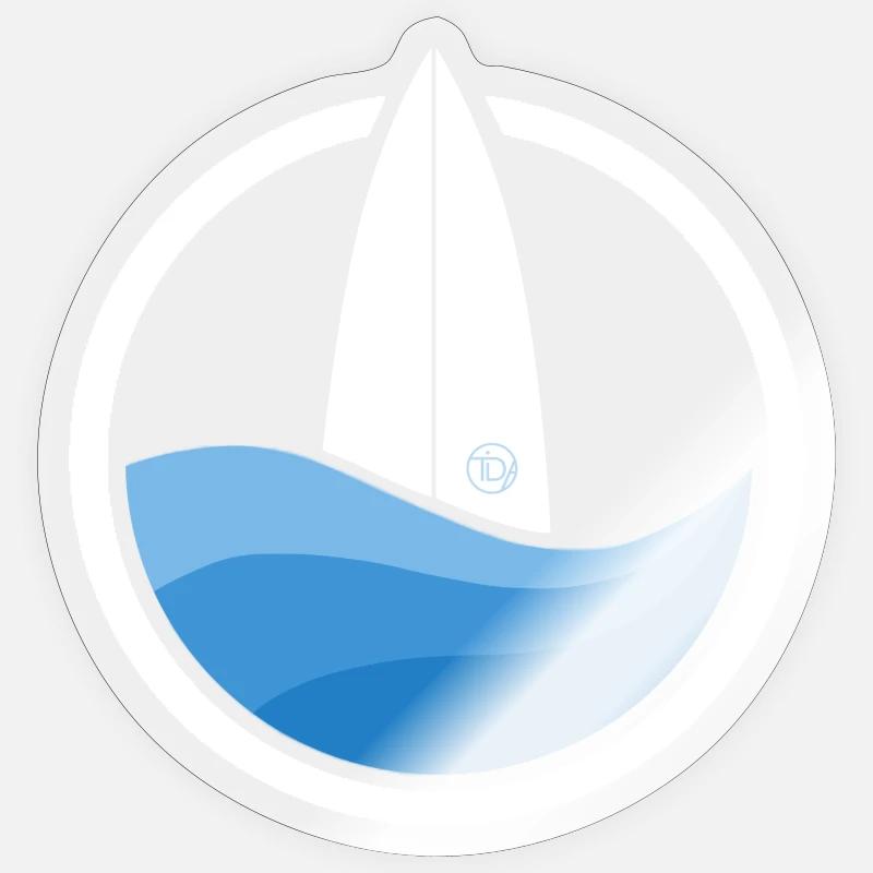 Surfwave III (white) Sticker Größe S (10 x 10 cm)