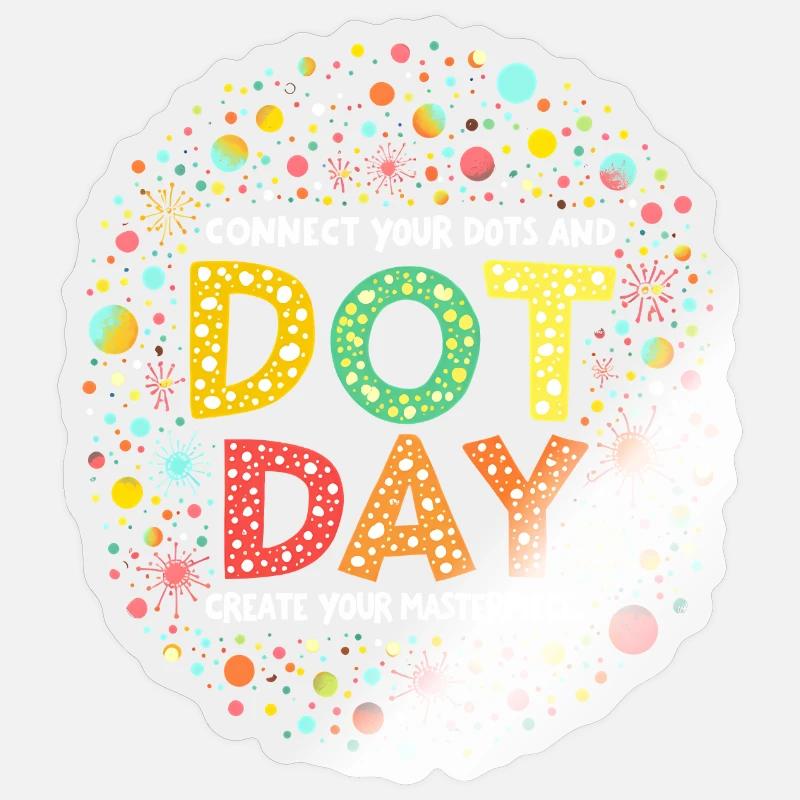 DOT DAY, CONNECTEZ VOS POINTS CRÉEZ VOTRE CHEF-D’ŒUVRE Sticker taille S (10 x 10 cm)