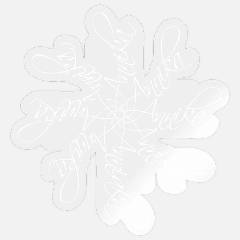 Annika Nom Nom Mandala - Sticker taille S (10 x 10 cm) - brillant transparent