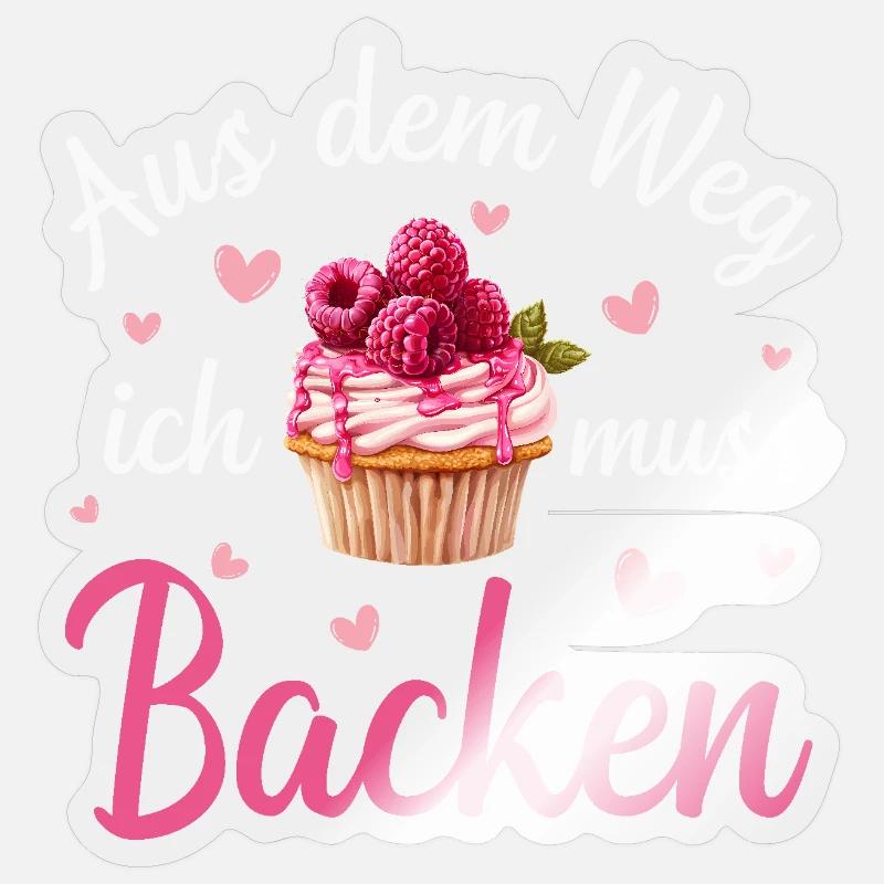 Backen Bäcker Bäckerin - Sticker Größe S (10 x 10 cm) - Transparent glänzend