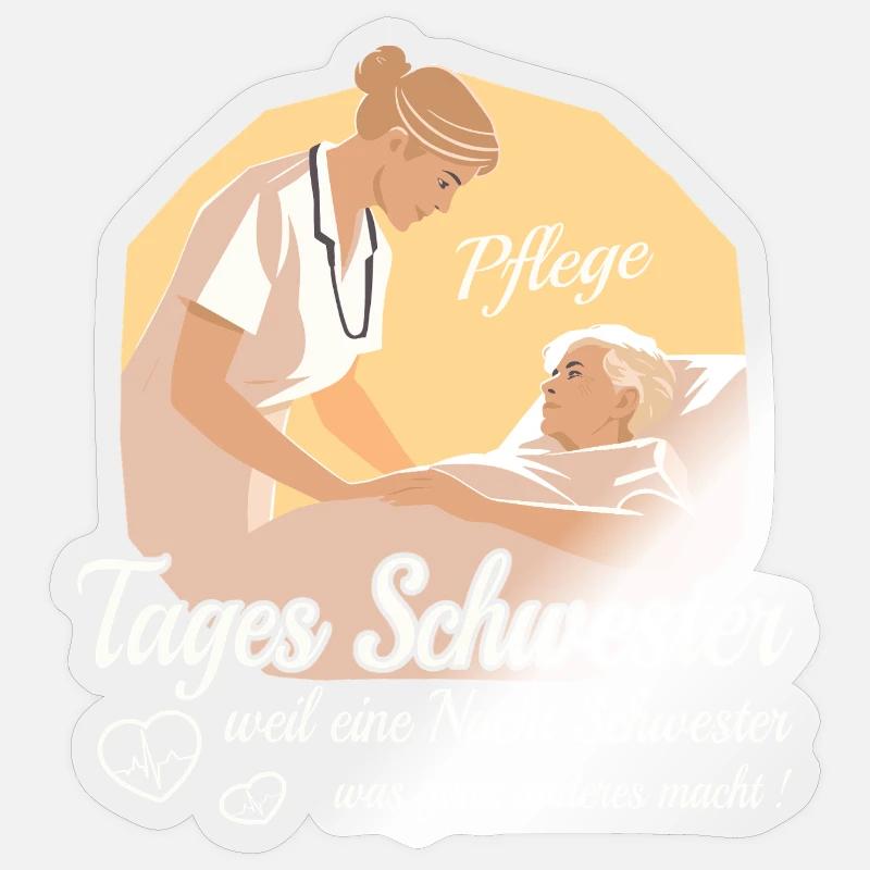 Tages Schwester Sticker Größe S (10 x 10 cm)