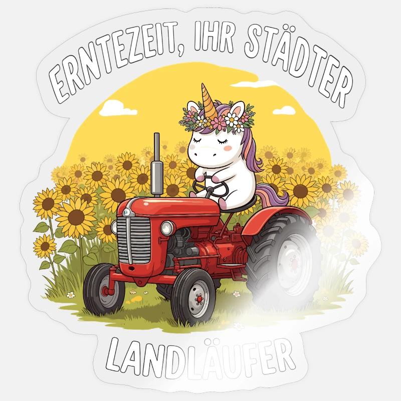 Harvest Time Landläufer - Sticker taille S (10 x 10 cm) - brillant transparent