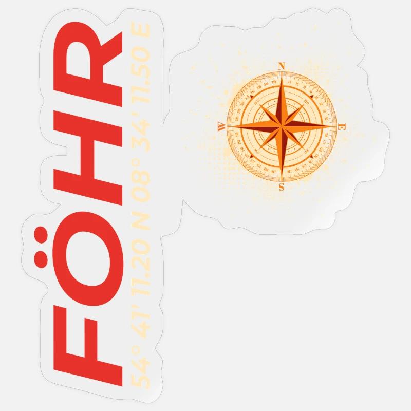 Föhr - Sticker Größe S (10 x 10 cm) - Transparent glänzend