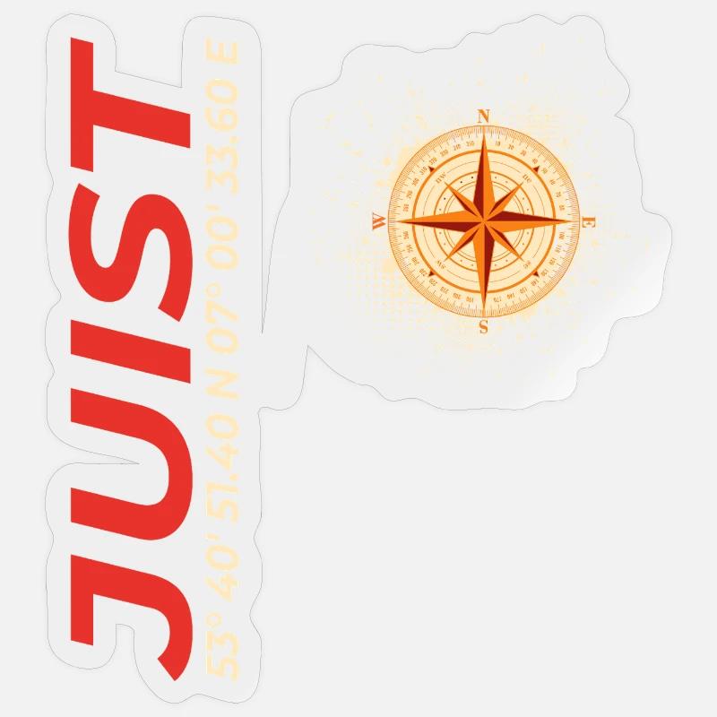Juist - Sticker Größe S (10 x 10 cm) - Transparent glänzend